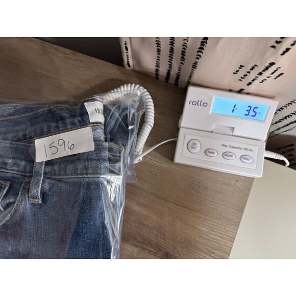 Hudson Natalie Mid-Rise Slim Boyfriend Jean 30 Medium Wash Cuffed Crop Stretch - Picture 15 of 15